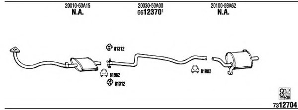 WALKER NI80463 Exhaust System